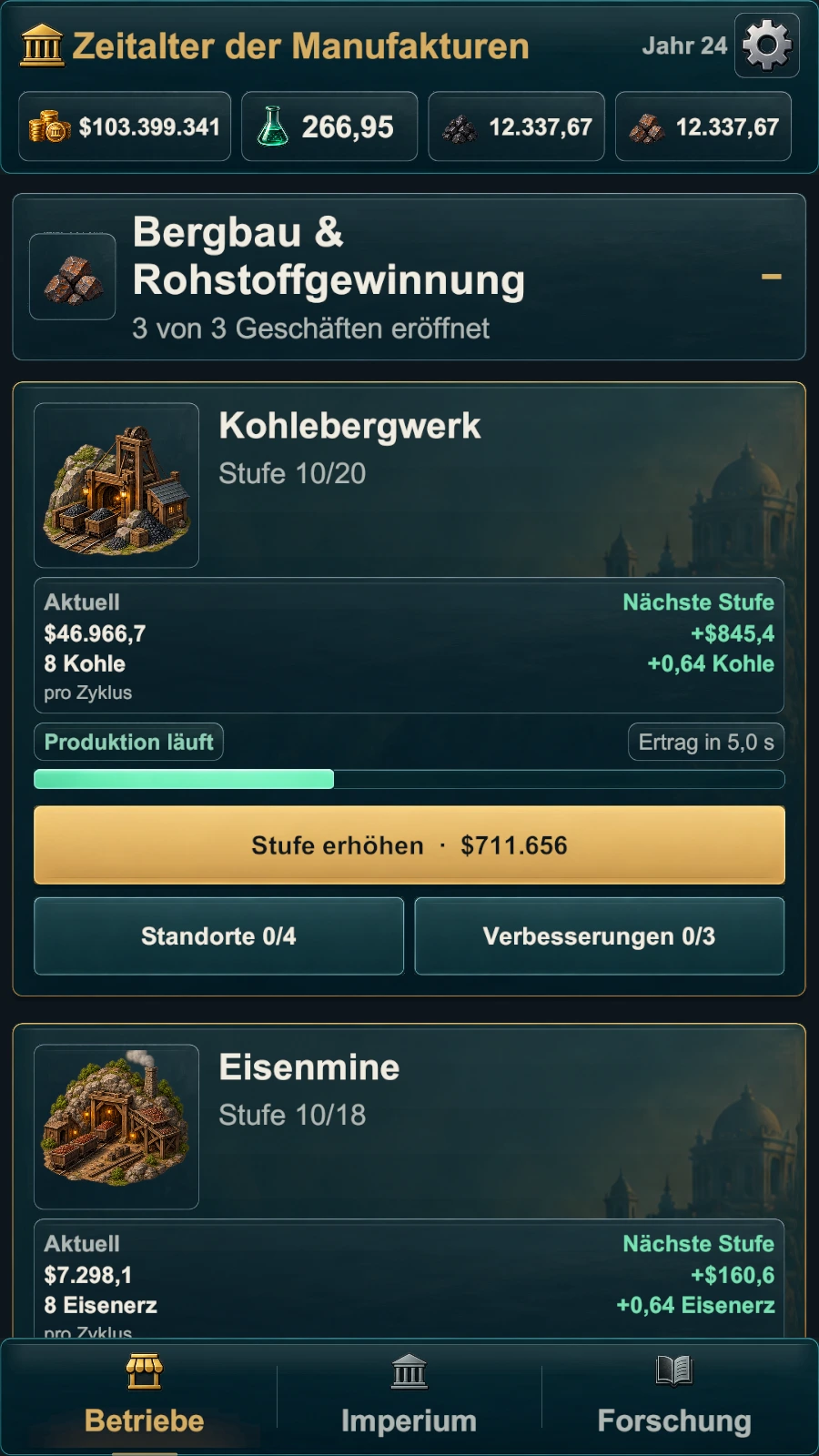 Produktion und Ressourcen verknüpfen