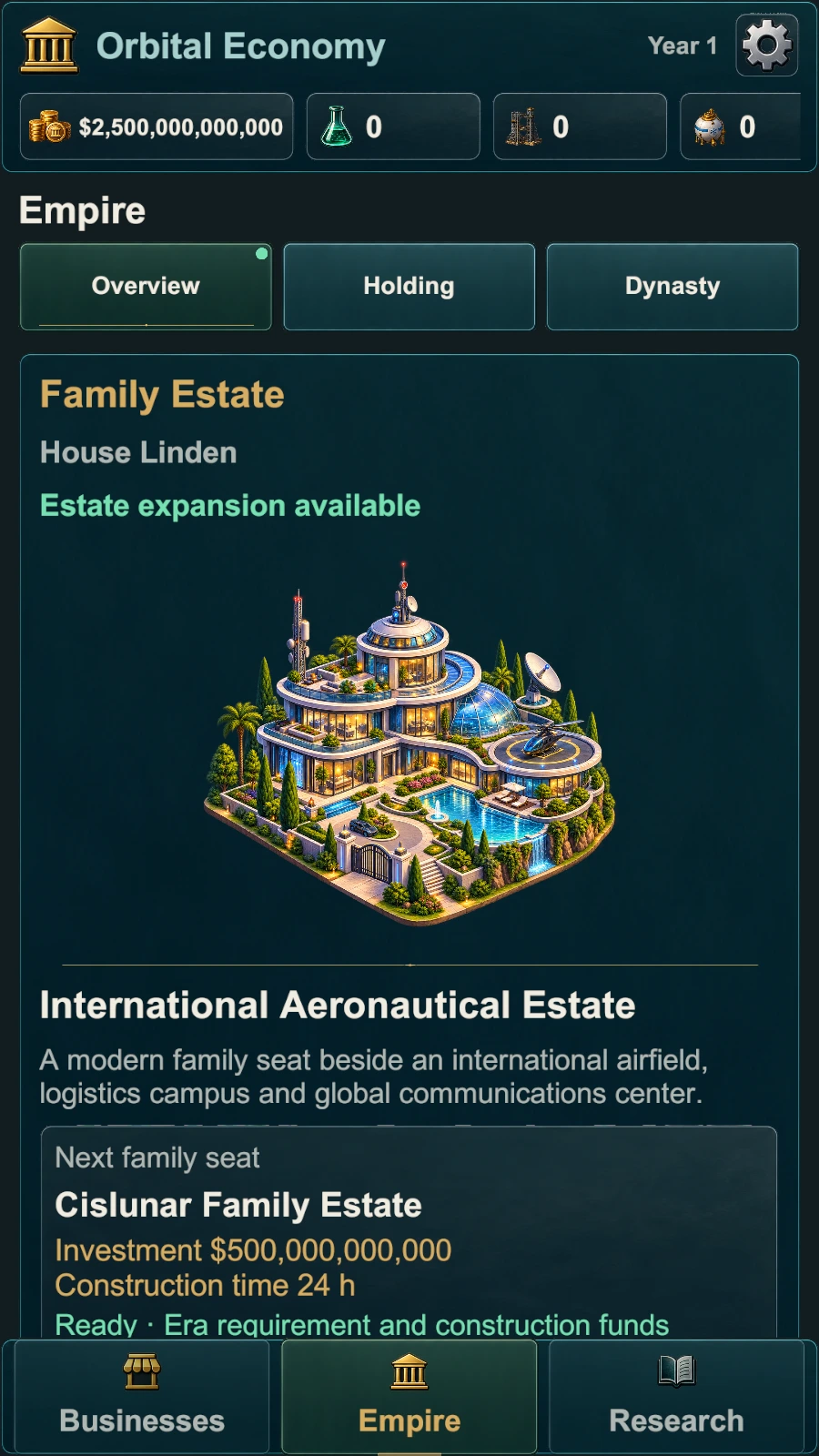 Develop the family estate